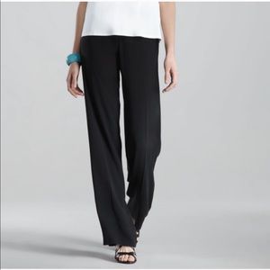Eileen Fisher Black Straight Leg Trouser